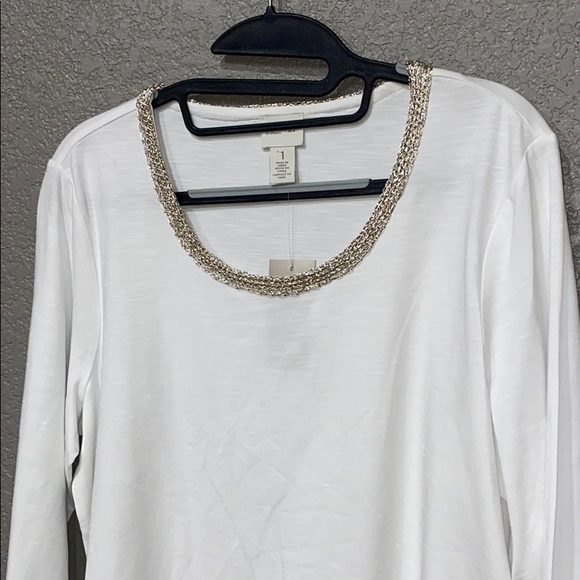 Chico’s Zenergy nolvelty trim top size 1/medium/8 - Picture 5 of 11